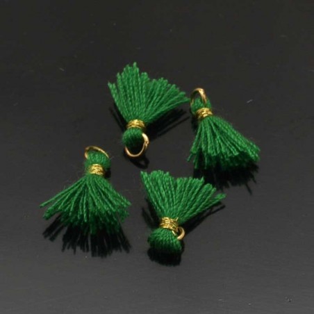 Mini nappine in cotone con anellina oro 10-12 mm 4pz vari colori Gioie d'Oriente