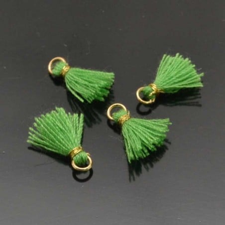 Mini nappine in cotone con anellina oro 10-12 mm 4pz vari colori Gioie d'Oriente
