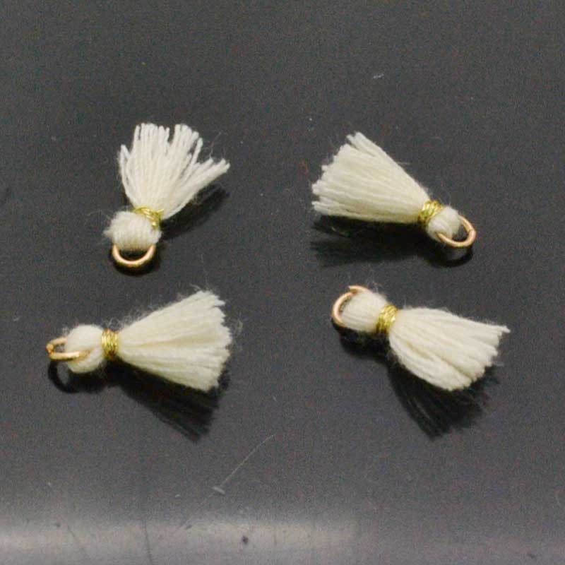 Mini nappine in cotone con anellina oro 10-12 mm 4pz vari colori Gioie d'Oriente