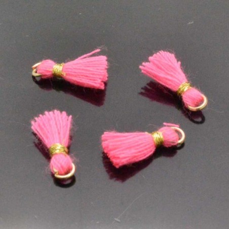 Mini nappine in cotone con anellina oro 10-12 mm 4pz vari colori Gioie d'Oriente