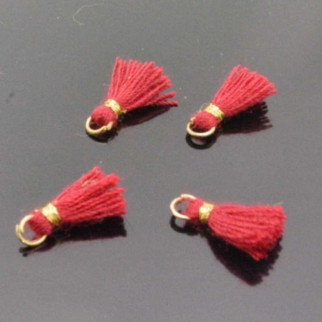 Mini nappine in cotone con anellina oro 10-12 mm 4pz vari colori Gioie d'Oriente