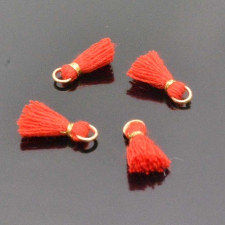 Mini nappine in cotone con anellina oro 10-12 mm 4pz vari colori Gioie d'Oriente