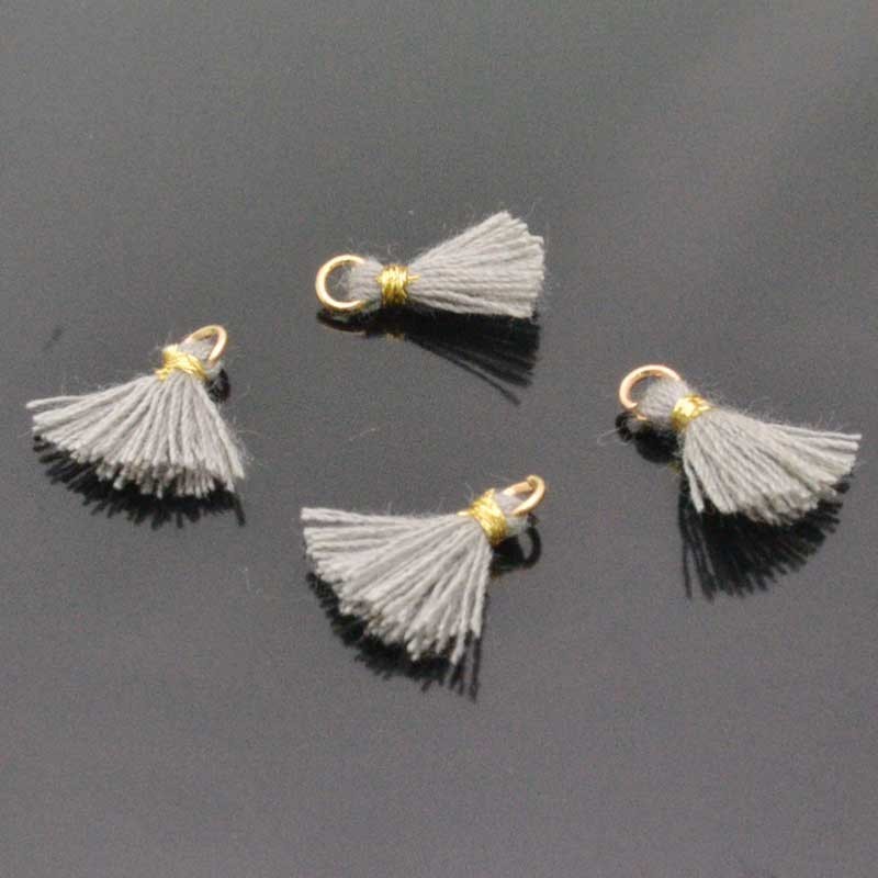 Mini nappine in cotone con anellina oro 10-12 mm 4pz vari colori Gioie d'Oriente