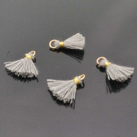 Mini nappine in cotone con anellina oro 10-12 mm 4pz vari colori Gioie d'Oriente