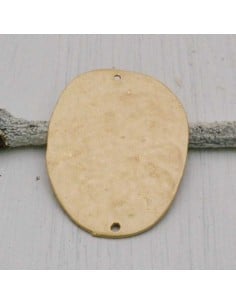 Connettore ovale irregolare in zama dorato 25x34 mm 2pz Gioie d'Oriente