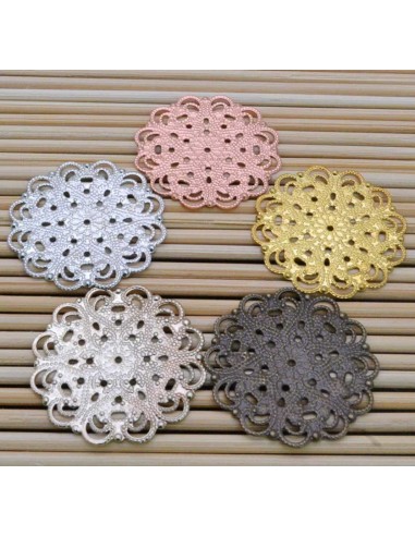 Filigrana rotonda traforata in Ottone 31mm 2pz - vari colori | GDO