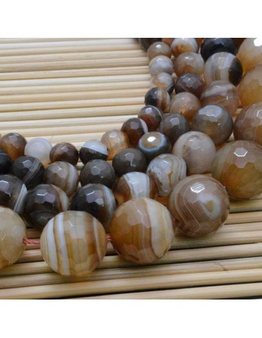AGATA BOTSWANA tondo sfaccettato 3 mm - 20 mm Pietra Dura  per i tuoi gioielli