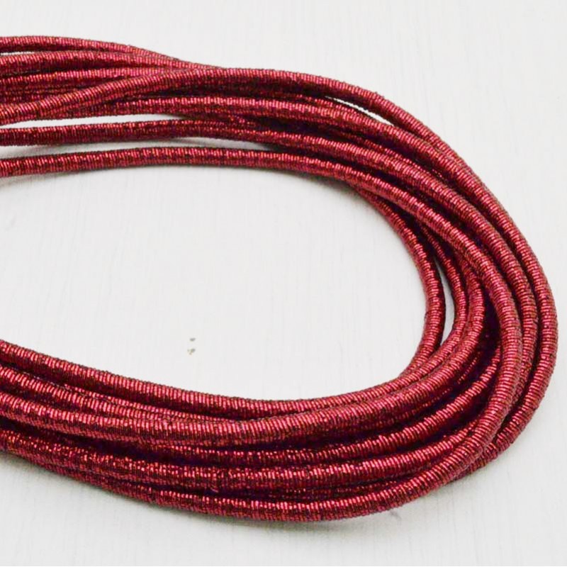 filo metallico ricoperto lurex col rosso per base orecchini collana bracciali  per tuoi gioielli