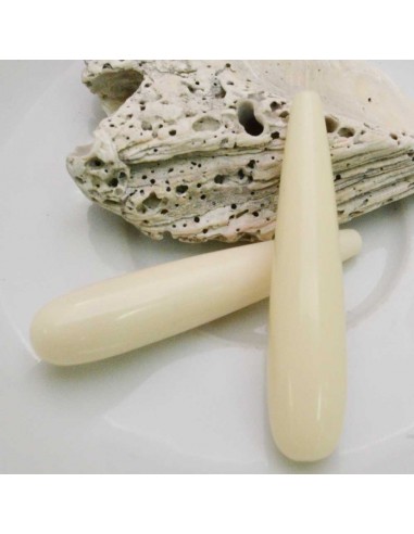 1 pz Goccia 10 x 50 mm pasta di osso liscio per tue creazioni