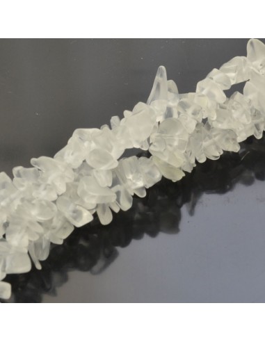 perline in pietra chips Cristallo di Rocca Sassolini per bigiotteria 5x9 mm circa 200pz filo 90cm