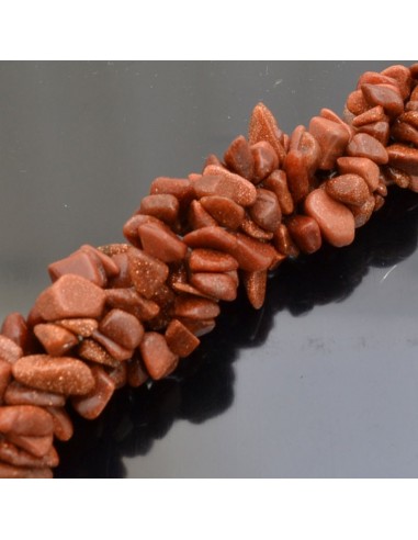 perline in pietra chips Pietra del sole Sassolini per bigiotteria 5x9 mm circa 200pz filo 90cm