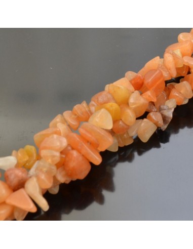 perline in pietra chips Corniola Sassolini per bigiotteria 5x9 mm circa 200pz filo 90cm