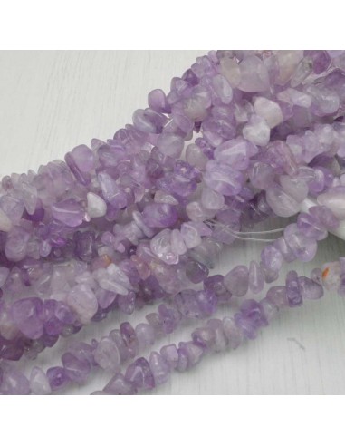 perline in pietra chips Ametista lavanda per bigiotteria 5x9 mm circa 200pz filo 90cm