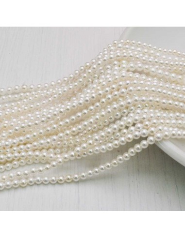 Perle Di Madreperla rotondo col bianco 2 mm 123 pz per tuoi gioielli