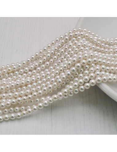 Perle di Madreperla Bianche Rotonde 3mm - 120pz | GDO