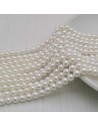 Perle Di Madreperla rotondo col bianco 6 mm 65 pz per tuoi gioielli 