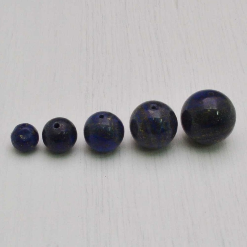 lapislazzuli blu tondo liscio 3 mm - 20 mm di sfuse per tuoi gioielli