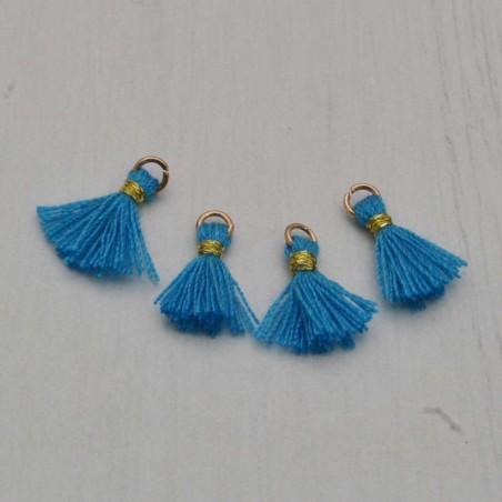 Mini nappine in cotone con anellina oro 10-12 mm 4pz vari colori Gioie d'Oriente