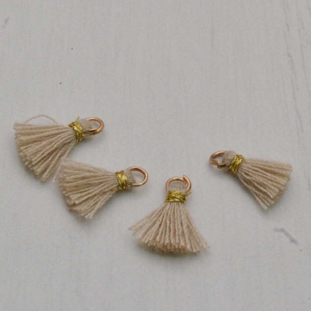 Mini nappine in cotone con anellina oro 10-12 mm 4pz vari colori Gioie d'Oriente