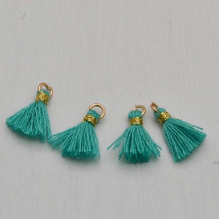 Mini nappine in cotone con anellina oro 10-12 mm 4pz vari colori Gioie d'Oriente