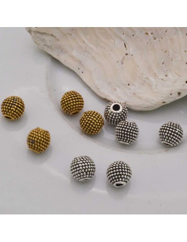 Distanziatori Perline 6 mm da 13 pz  in metallo per bigiotteria