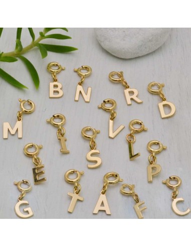 ciondolo Lettera Iniziale dell'alfabeto ciondoli charms argento 925 clip su Charms per braccialetti collana