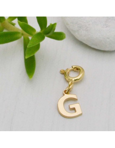 Ciondolo lettera iniziale in Argento 925 oro 9 mm 1pz Gioie d'Oriente