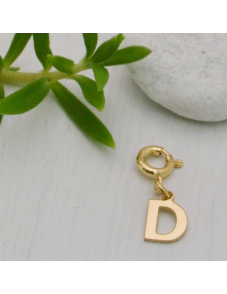 Ciondolo lettera iniziale in Argento 925 oro 9 mm 1pz Gioie d'Oriente