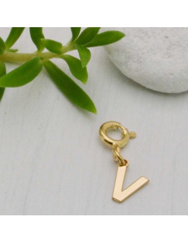 Ciondolo lettera iniziale in Argento 925 oro 9 mm 1pz Gioie d'Oriente