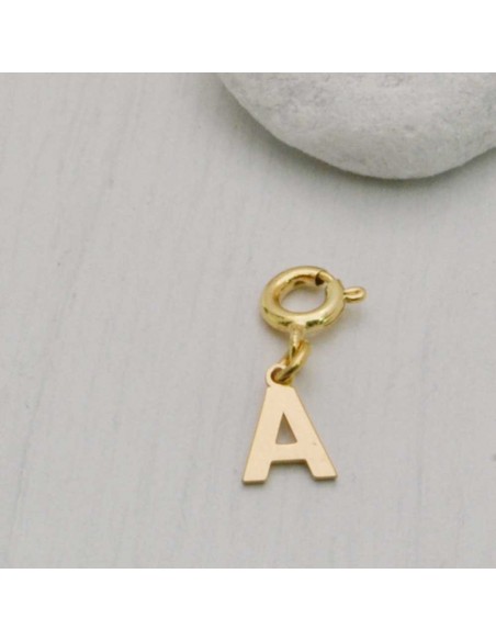 Ciondolo lettera iniziale in Argento 925 oro 9 mm 1pz Gioie d'Oriente