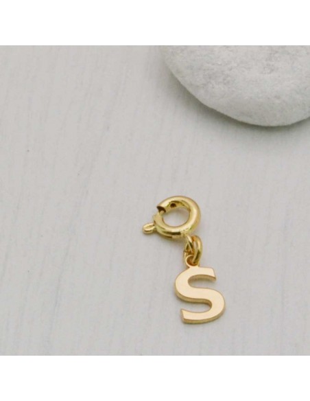 Ciondolo lettera iniziale in Argento 925 oro 9 mm 1pz Gioie d'Oriente