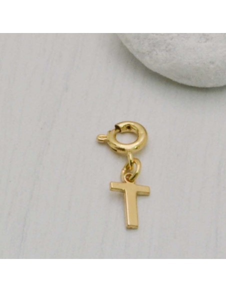Ciondolo lettera iniziale in Argento 925 oro 9 mm 1pz Gioie d'Oriente
