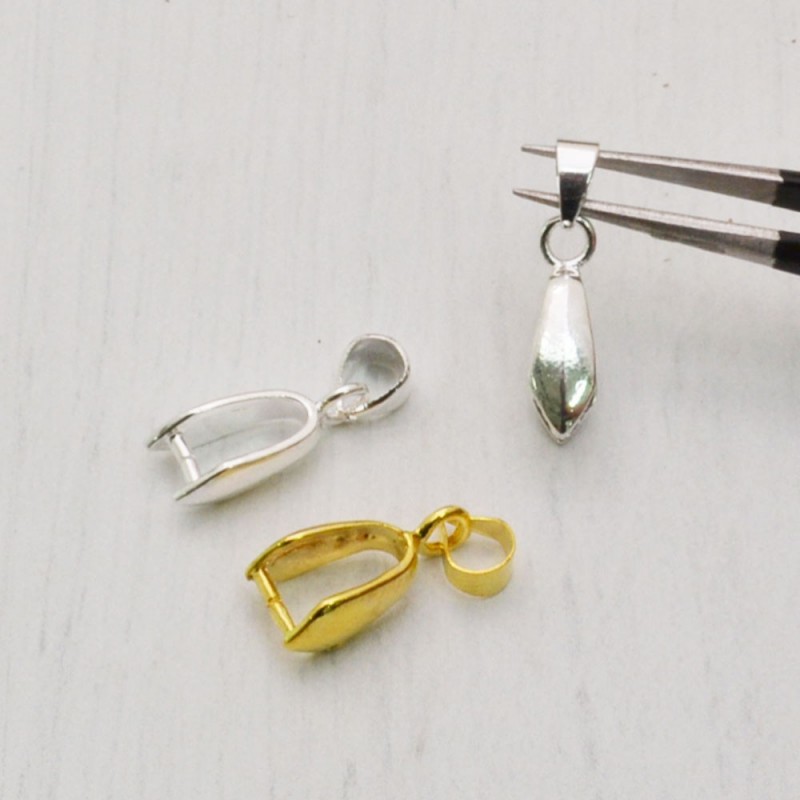 Ganci per pendenti CIONDOLO in ottone 18 x 8 MM  2 PZ  PER BIGIOTTERIA