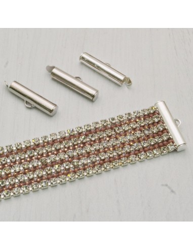 2 pz Terminali Fasce molti filo per catena strass pallina 20 mm in ottone per tuoi gioielli