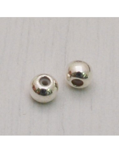 2 pz CHIUSURA PALLINA SEMPLICE fermo cordino a pallina 5 mm in ottone per tuoi gioielli
