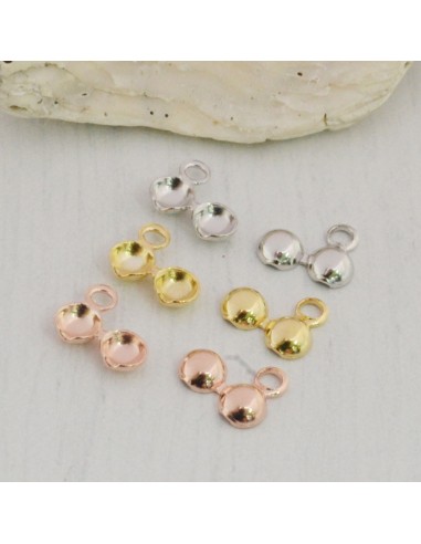 Coprinodo argento 925, con schiaccino, misura 8.5x7mm, set da 10 pezzi, accessori chiusura, marchio Gioie d'Oriente
