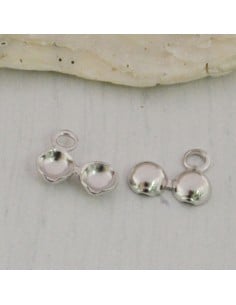 Terminali coprinodo in Argento 925 8.5 x 7 mm 10pz Gioie d'Oriente