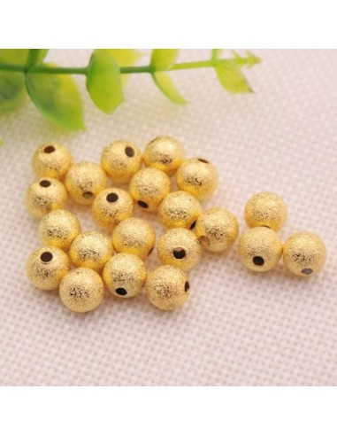 Palline Satinate Ottone Color Oro - 4 a 10mm
