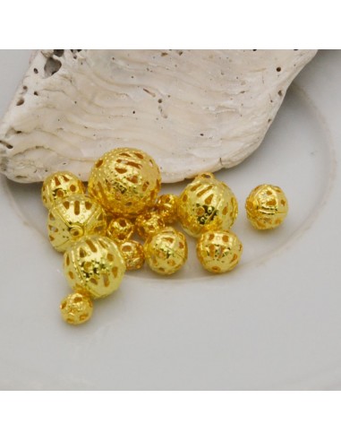 DISTANZIATORI pallina filigranate col ORO per gioielli