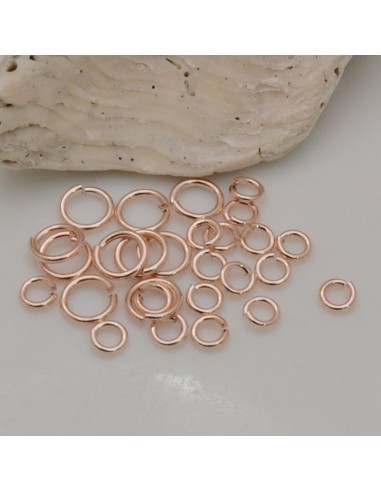 Anellini aperti in ottone colore oro rosa chiaro fai da te