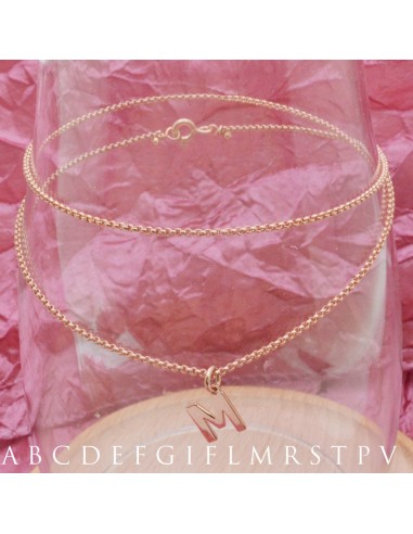 collane choker iniziale argento 925 placcato oro rosa un catena sottilissimo 1 mm