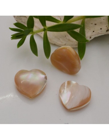 1 pz madreperla Naturale forma cuore liscio 15 mm per orecchini bracciali collana gioielli