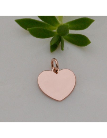 Ciondolo cuore in Argento 925 rodiato 10 mm 1pz Gioie d'Oriente
