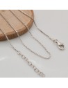 Base collana in argento 925 CATENA FINE COBRA 0.8 mm + catenina per regolabile misura 43 cm rodio