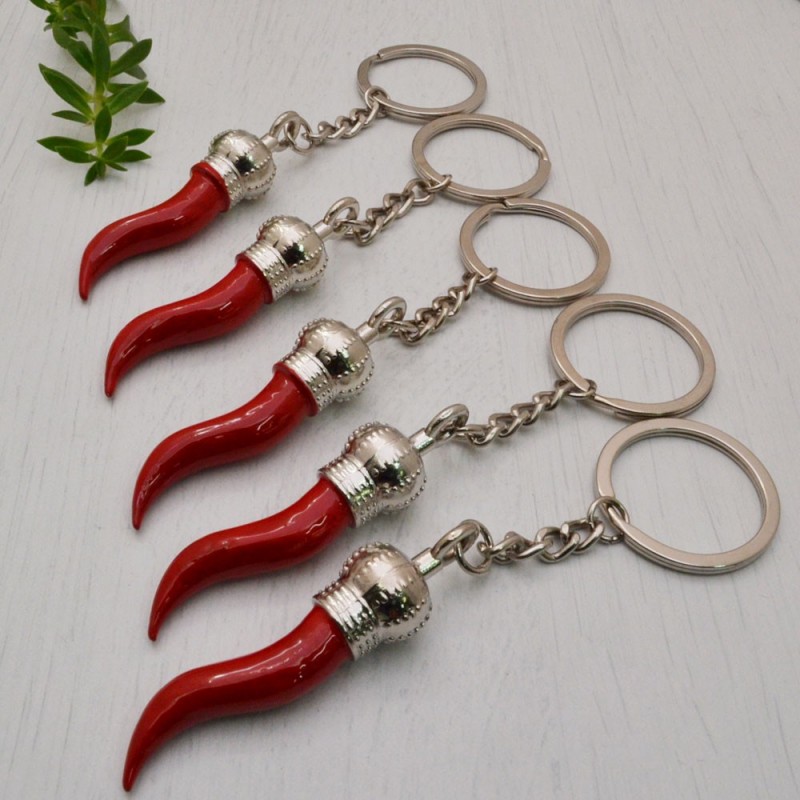 peperoncino rosso porta fortuna idea regalo ciondolo peperoncino 15 x 64 mm in metallo