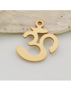 Ciondolo OM in acciaio inossidabile 14x15.5 mm 1pz colori vari Gioie d'Oriente 2