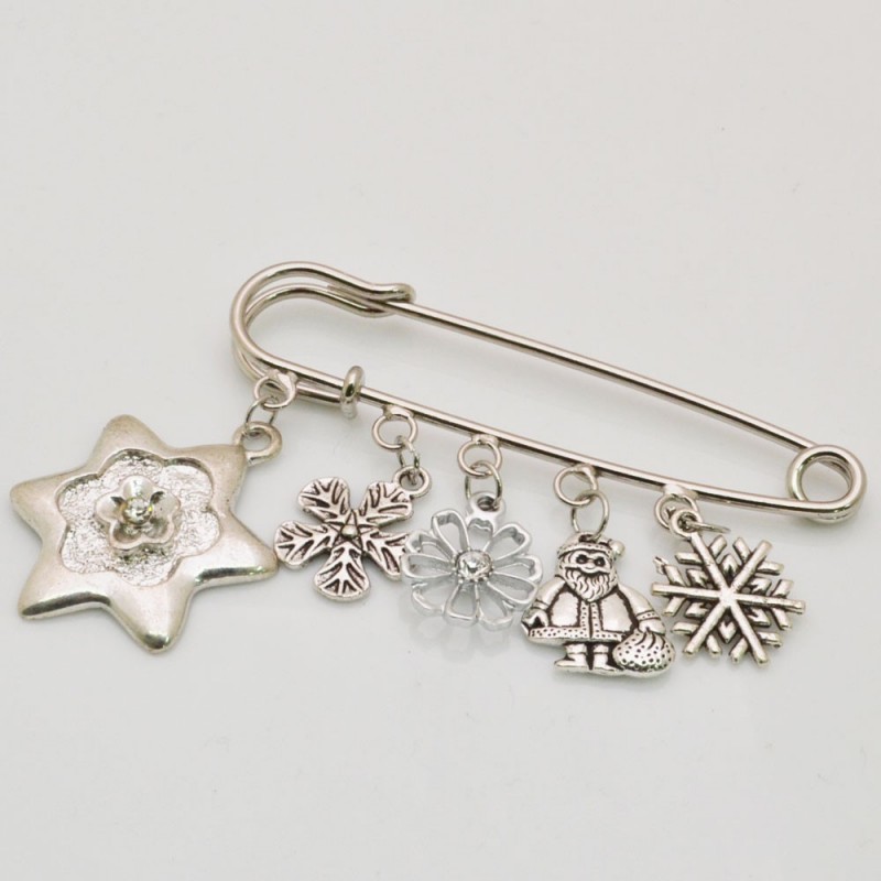 Spillone spilla con natale per sciarpe o maglioni idea rega