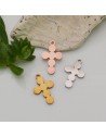 ciondolo a forma di croce in acciaio Lucido inox Inossidabile  10 x 16 mm liscio per fai da te