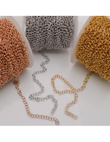 Catena in acciaio tondo e saldata 4 mm Inossidabile  per bigiotteria fai da te