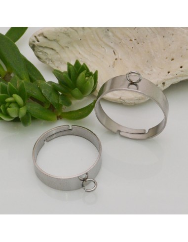 base anello in acciaio Inossidabile per CIONDOLO ANELLO REGOLABILE per fai da te